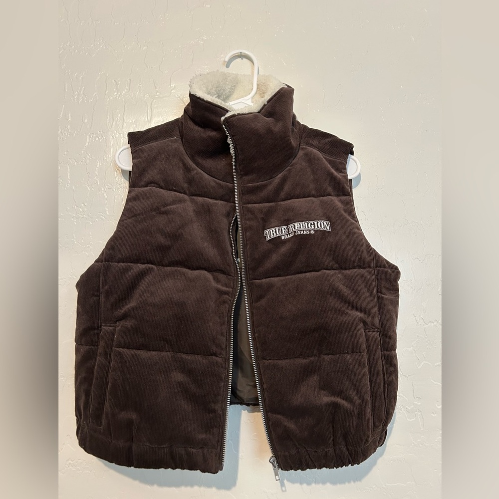 True Religion Java Corduroy Puffer Vest